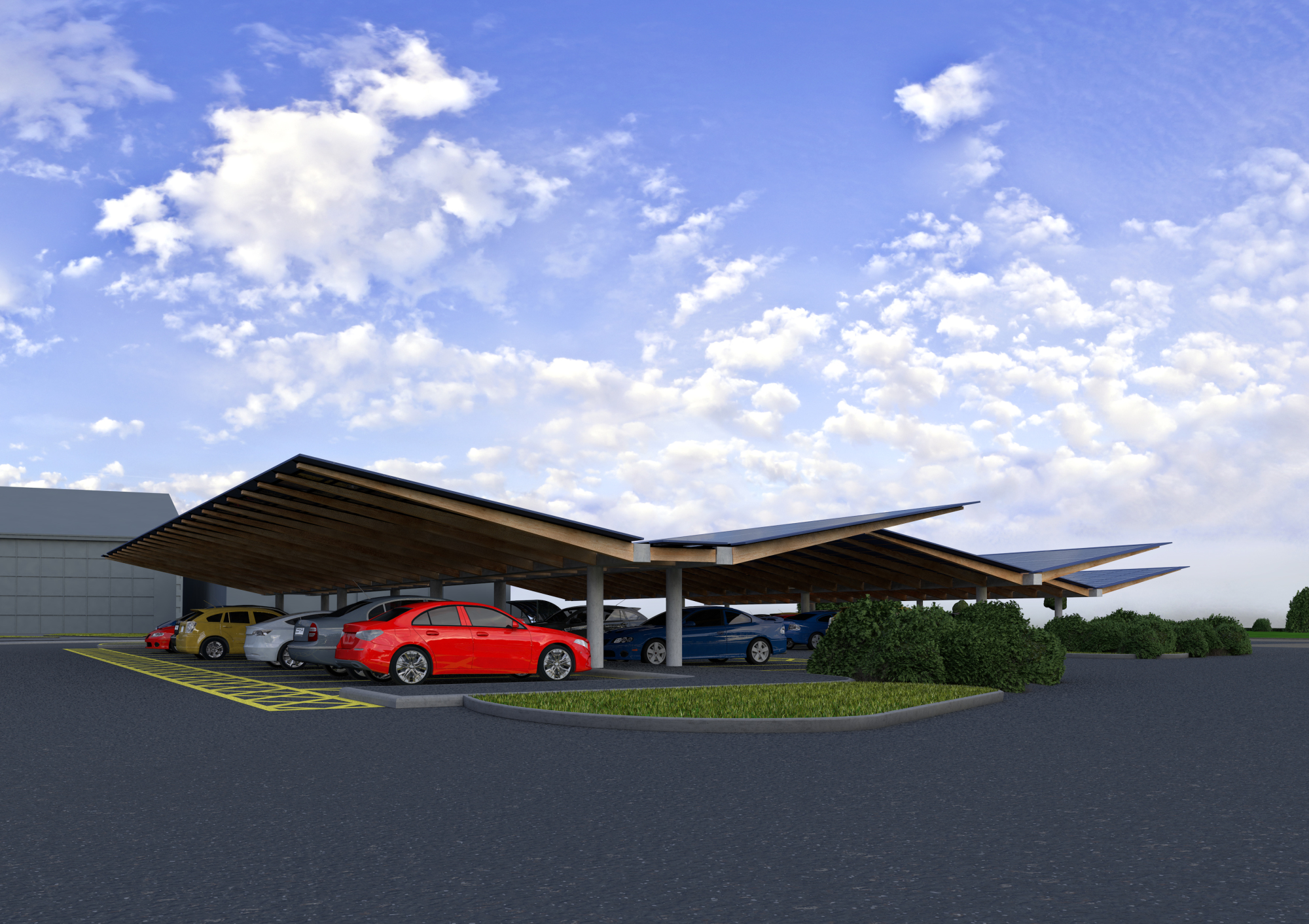 Europe’s First Low-Carbon Timber Framed Solar Car Park to Open in April