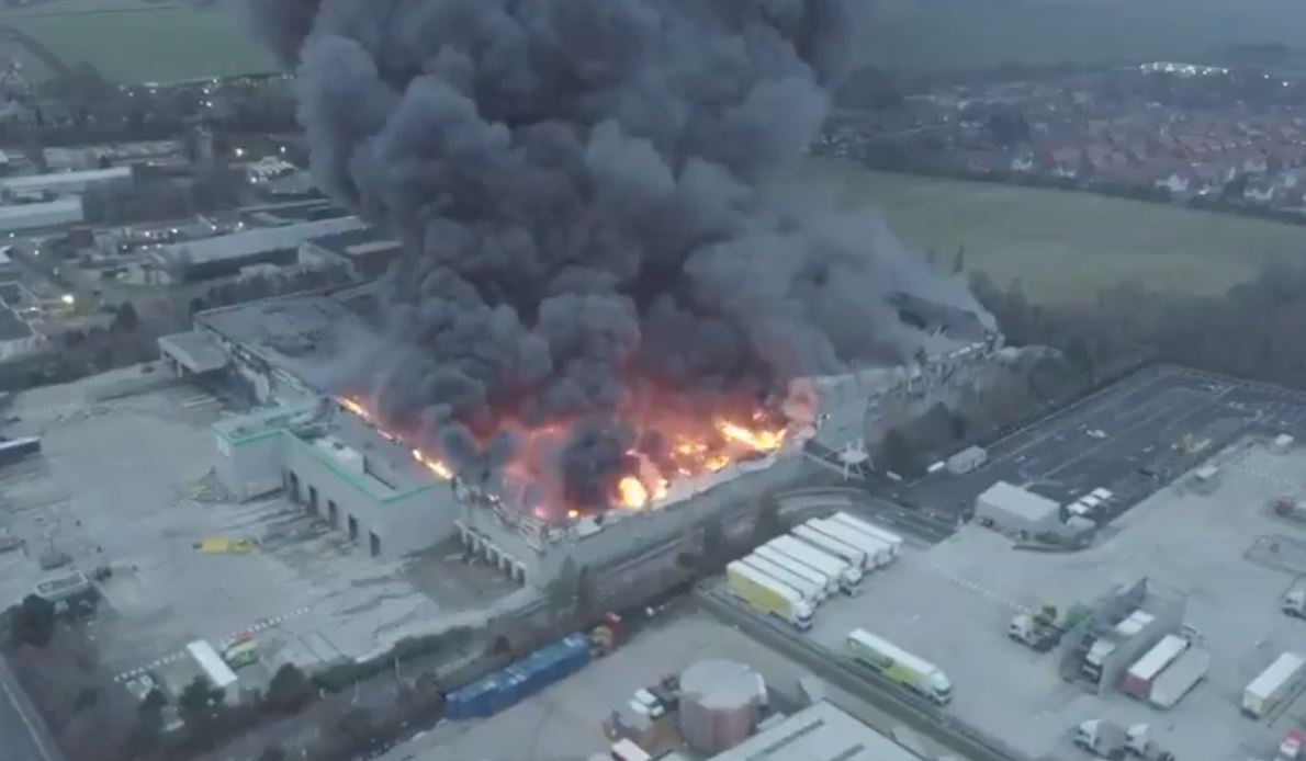 Deliverance - a major fire at Ocasdo's robot operated Andover warehouse saw no injuries...apart to the online grocer's share price which fell six per cent on the news