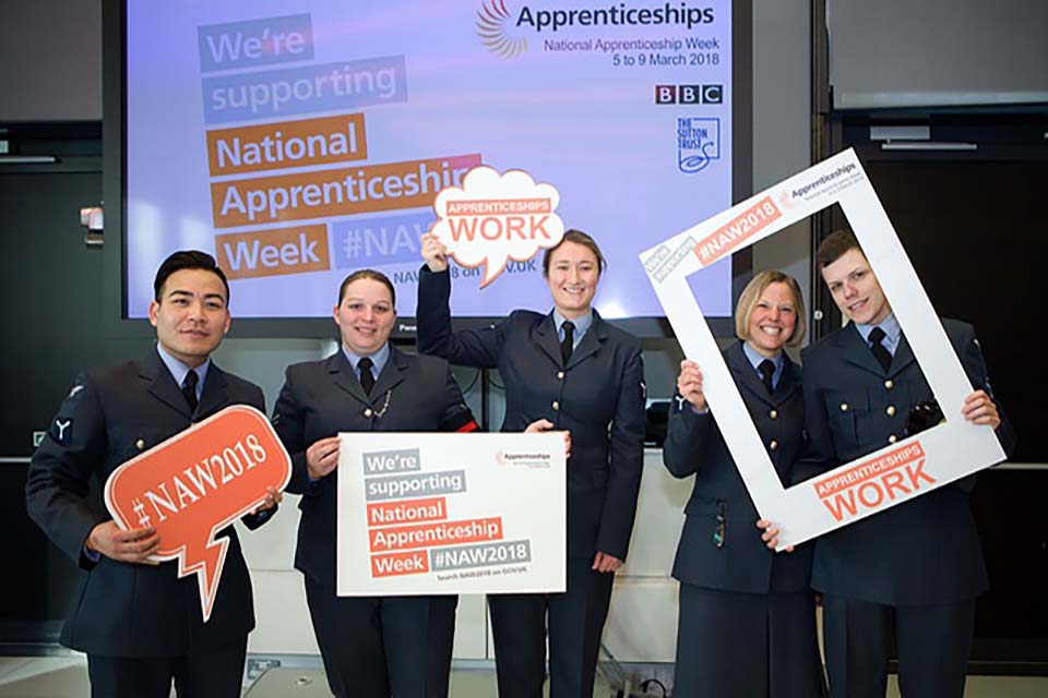 Showing support for National Apprenticeship Week or NAW 2018 as the dates for 2019 are set at 4-8 March