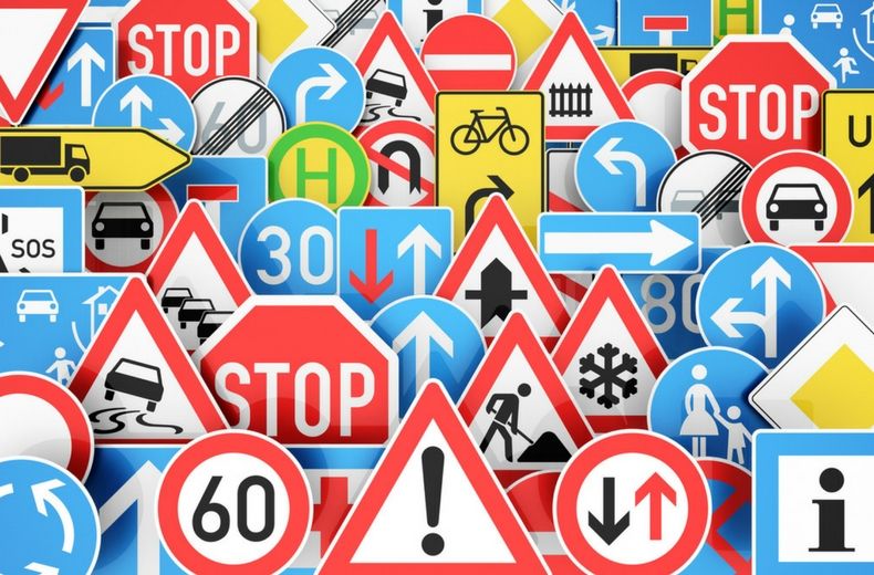 Highway Code Signs Collage