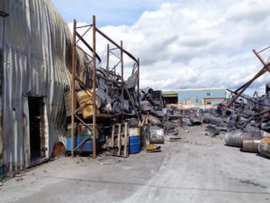 The result of the chemical fire in Pocklington