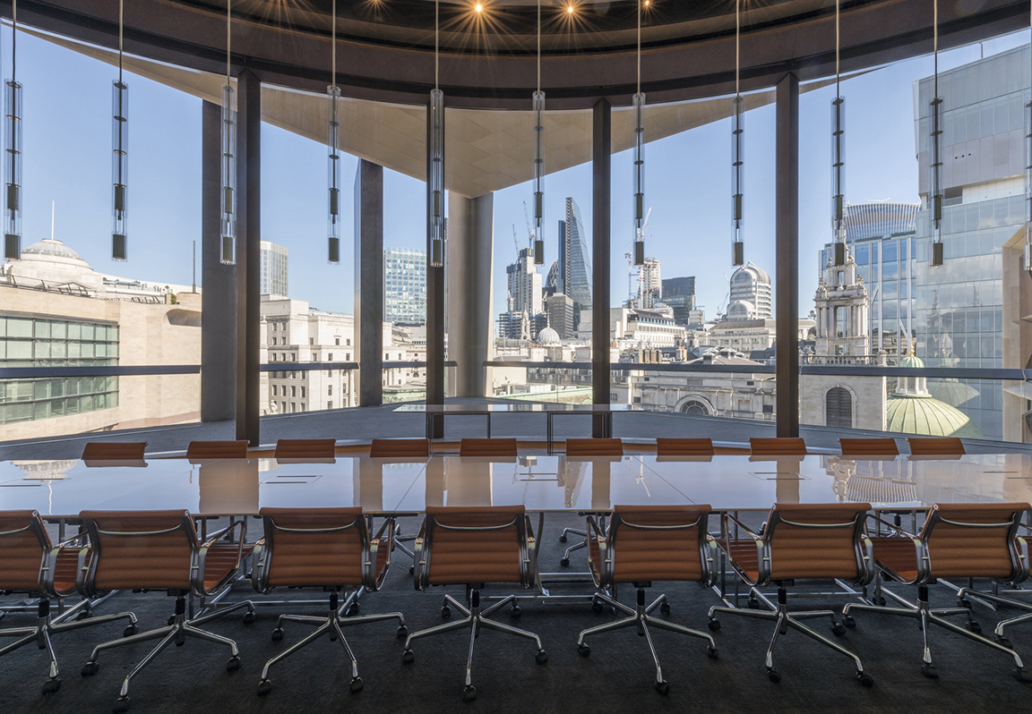 View of the City skyline from the Walbrook Dining Room