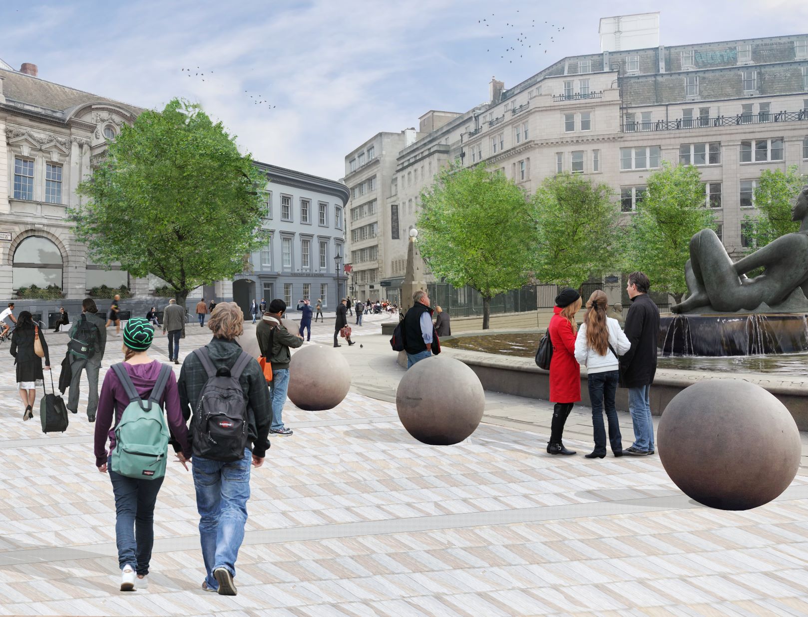 A computer generated image of what Victoria Square could look like after consultation.