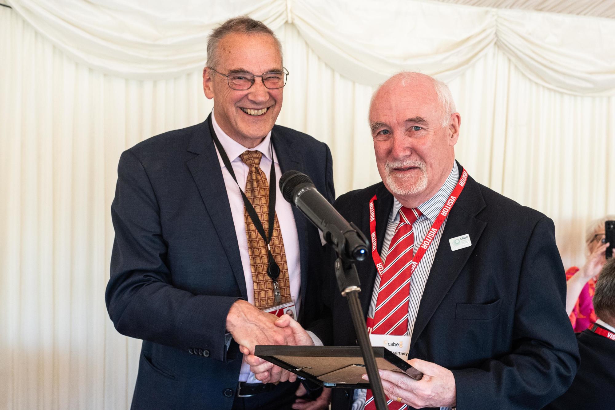 The Chartered Association of Building Engineers Presents Two Gold Service Awards