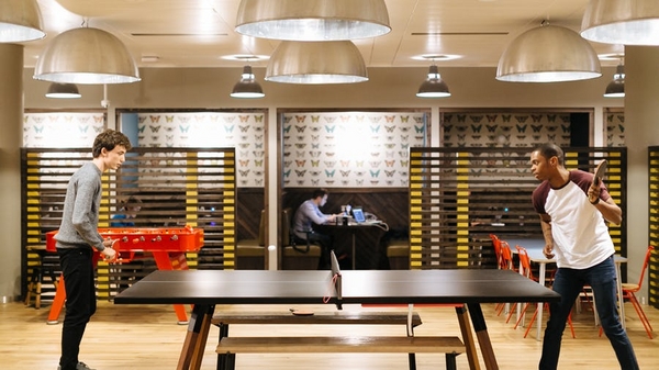 Co-working space with table tennis