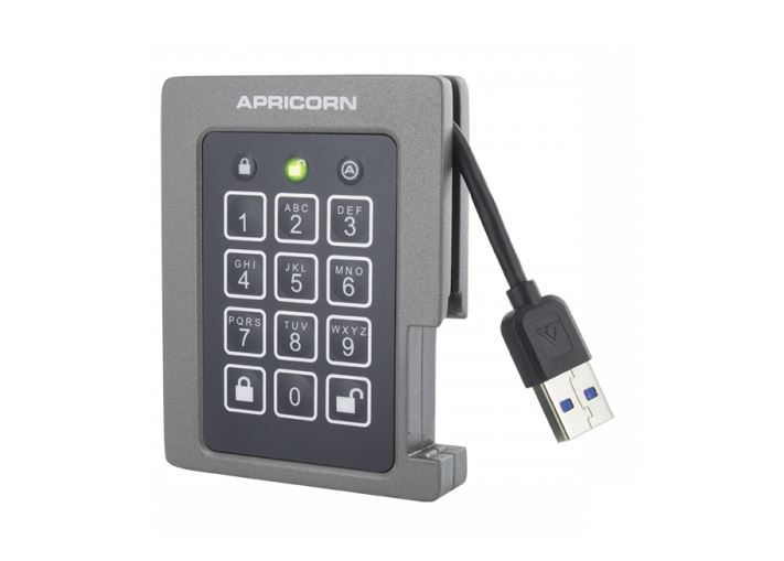 Apricorn is a provider of encrypted and secured external drives.