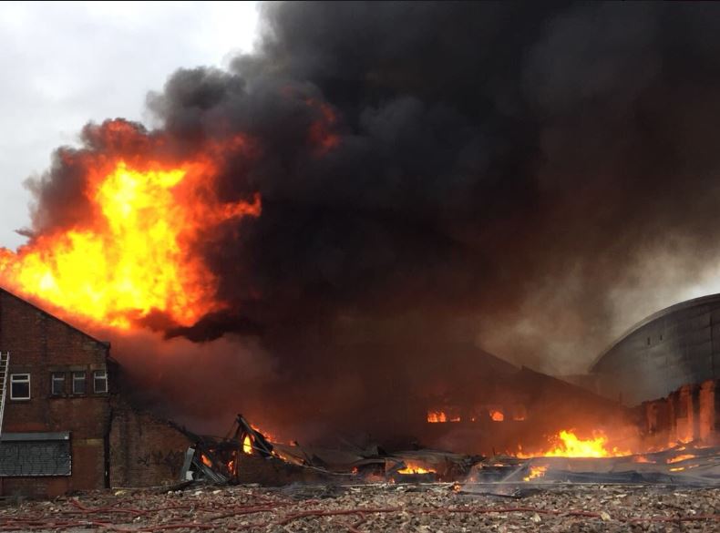 The fire in Ardwick, Manchester.