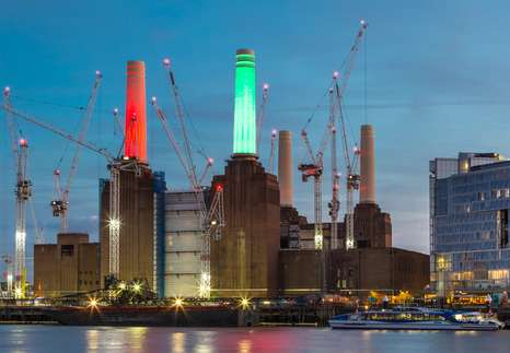 Battersea Power Station alight for Christmas