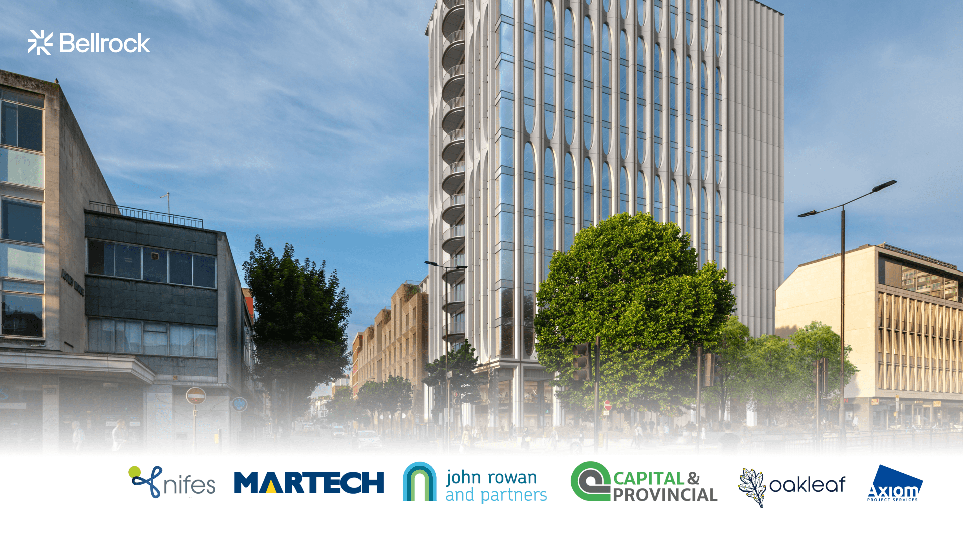 An image of Bellrock Consulting HQ, with the consultancy group's logos