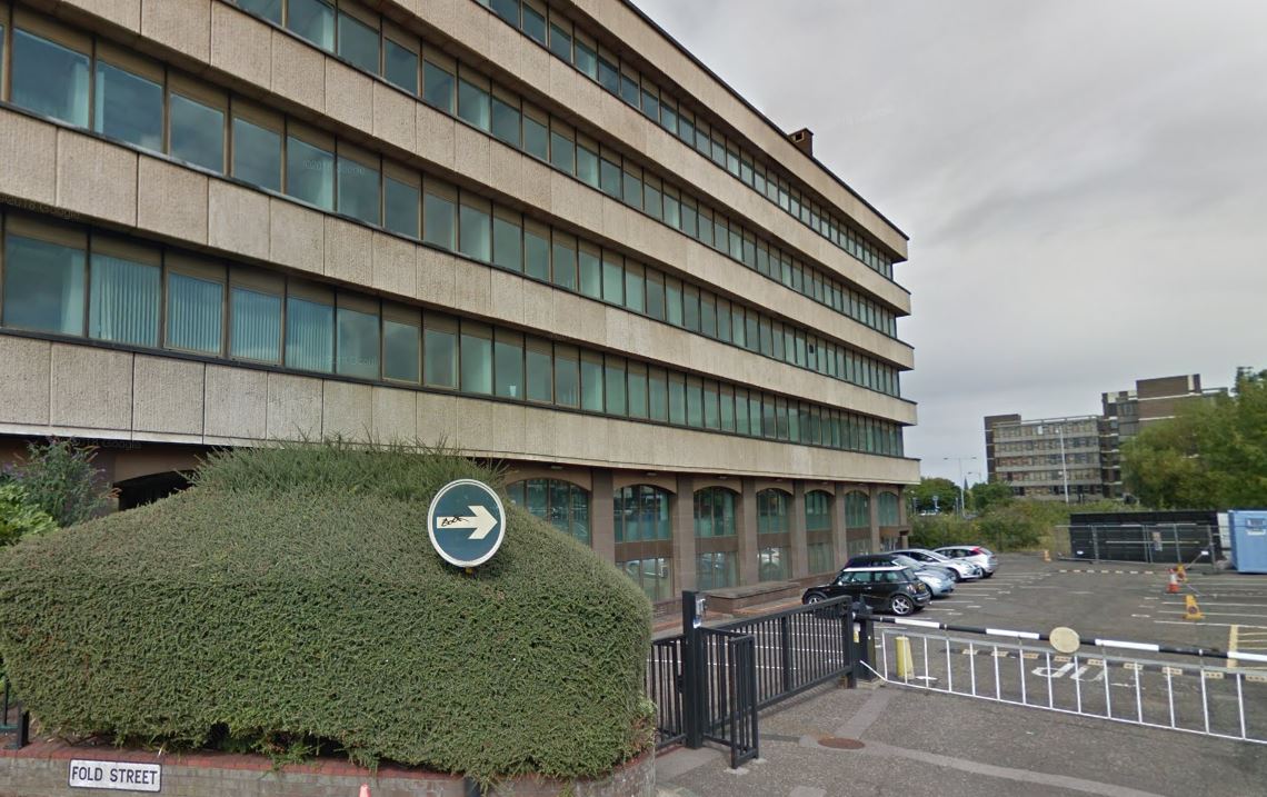 Carillion's Wolverhampton HQ where three staff have lost their jobs and an almost empty carpark ironically on Fold Street