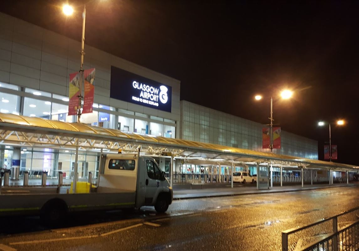 Furious security and other staff at Glasgow Airport joined the picket line