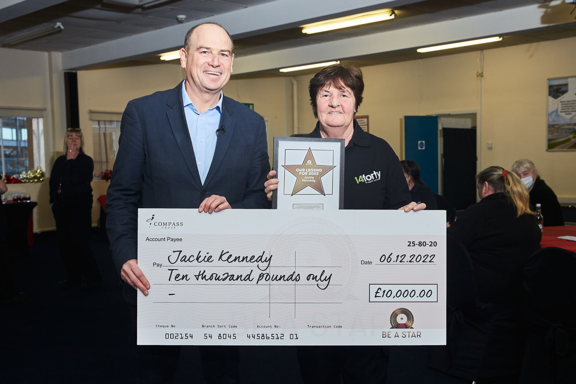 Compass Group Awards Cleaner £10,000 for “Be A Star” Award