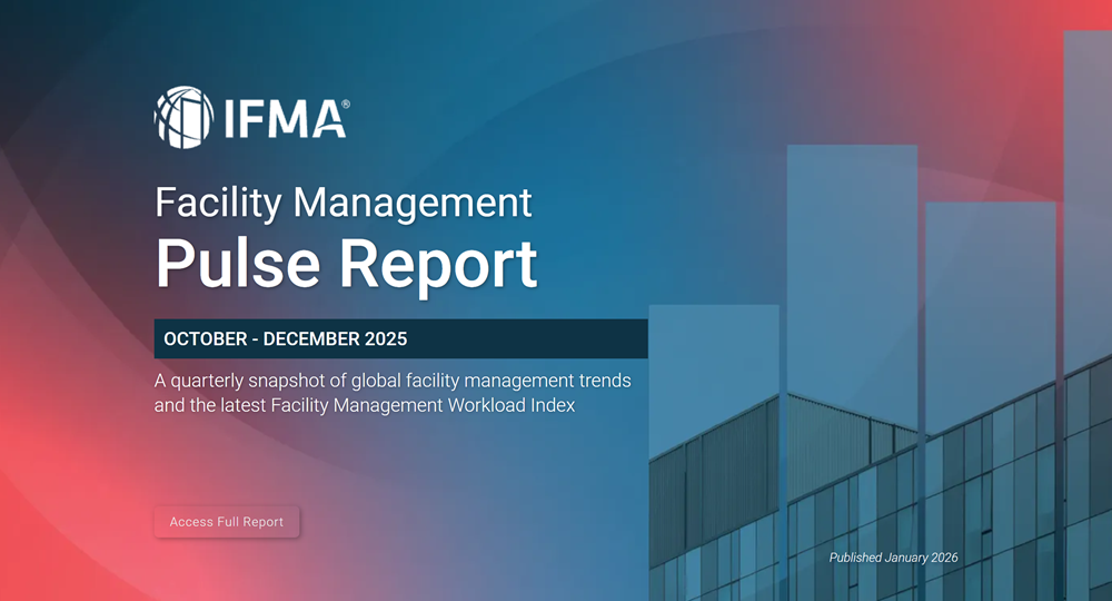 An image of the front cover of the Facility Management Pulse Report