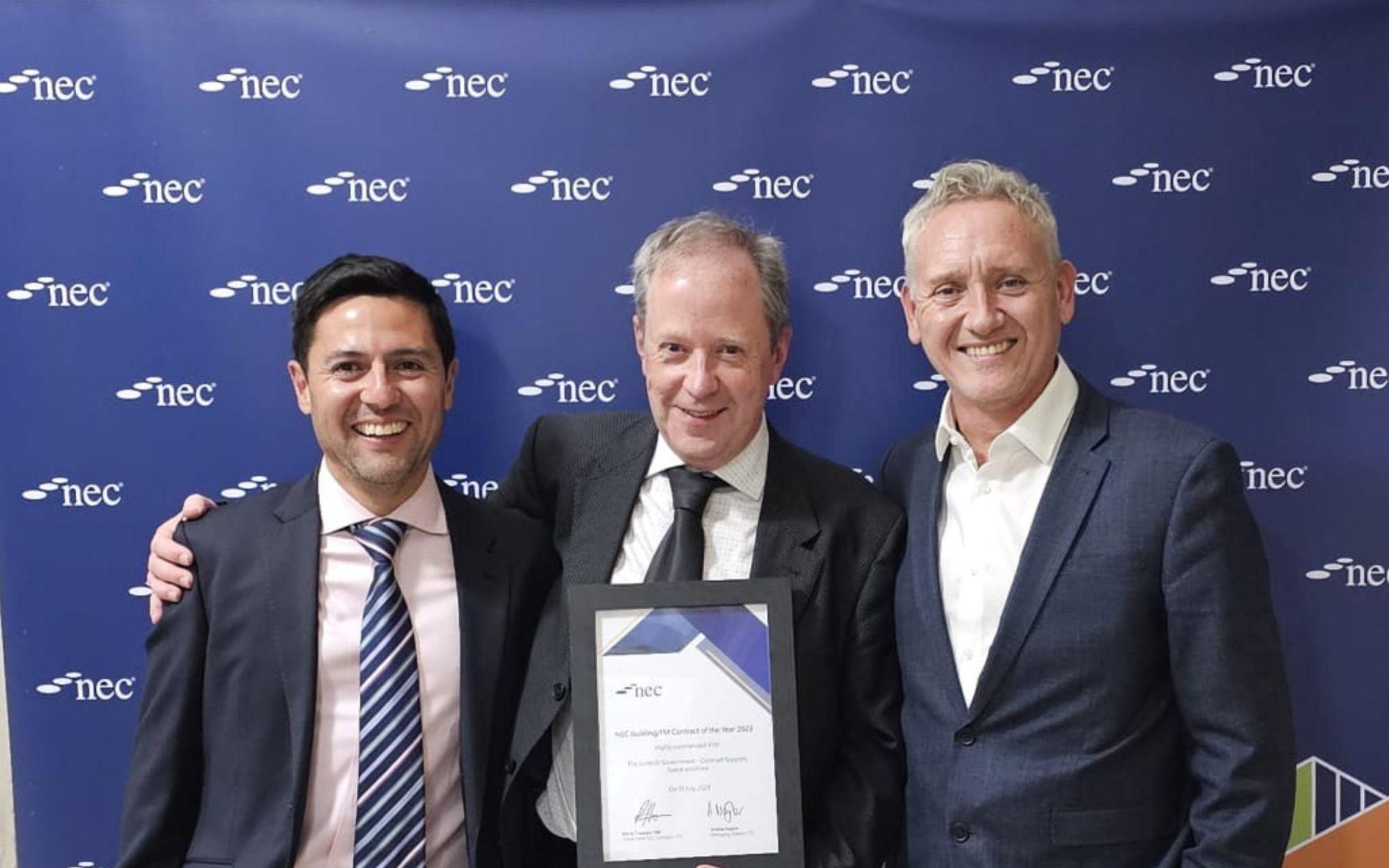 Scottish Government FM Contract Highly Commended at NEC Awards