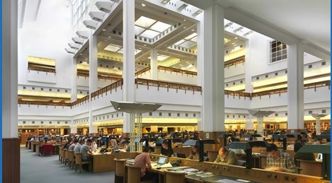 The reading room at the British Library